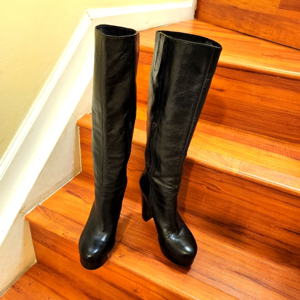 Nine West Black Platform Boots ⚫️ 🖤